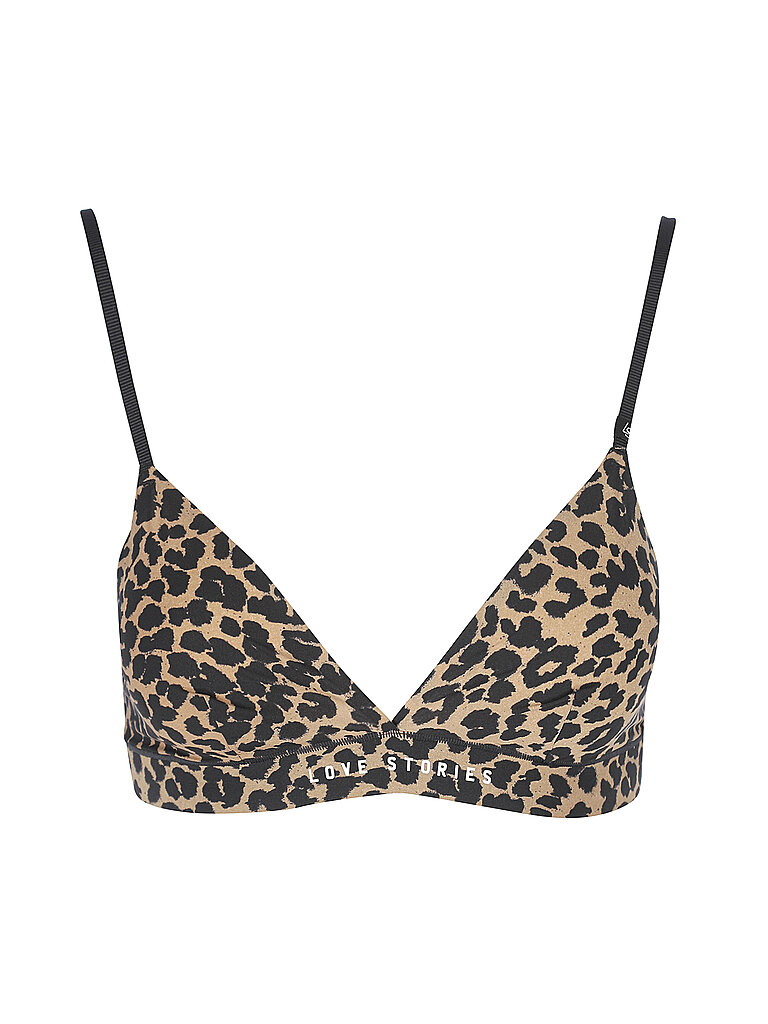 LOVE STORIES Triangel BH ohne Bügel Drew leopard braun | 75C/D